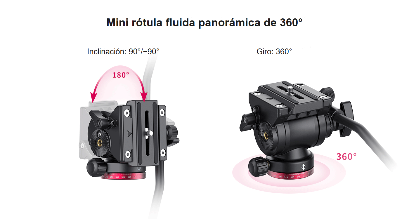 Ulanzi Ombra Video cestovní stativ – Fluidní hlava s panoramováním 360°