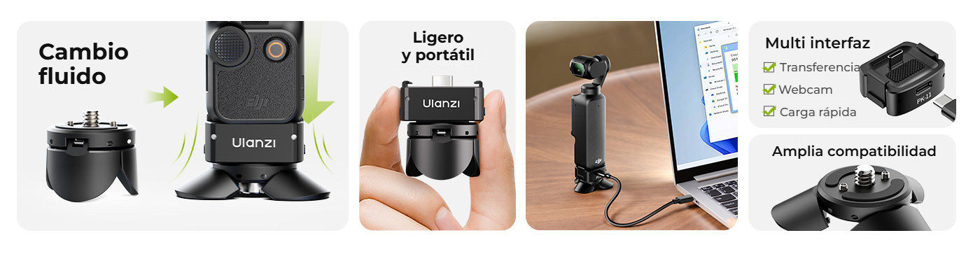 Ulanzi Pocket 3 Mini Tripod Kit PK-08 + PK-11 – Přehled hlavních výhod