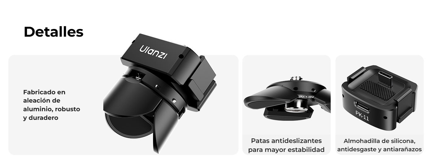 Ulanzi Pocket 3 Mini Tripod Kit PK-08 + PK-11 – Detaily provedení