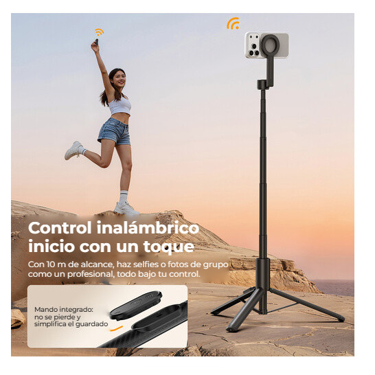 Ulanzi SK27 magnetická selfie tyč – Bluetooth ovladač v rukojeti