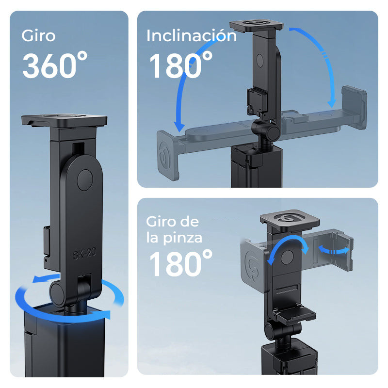 Ulanzi SK-20 Travel Phone Holder – Otáčení o 360° a flexibilní naklonění