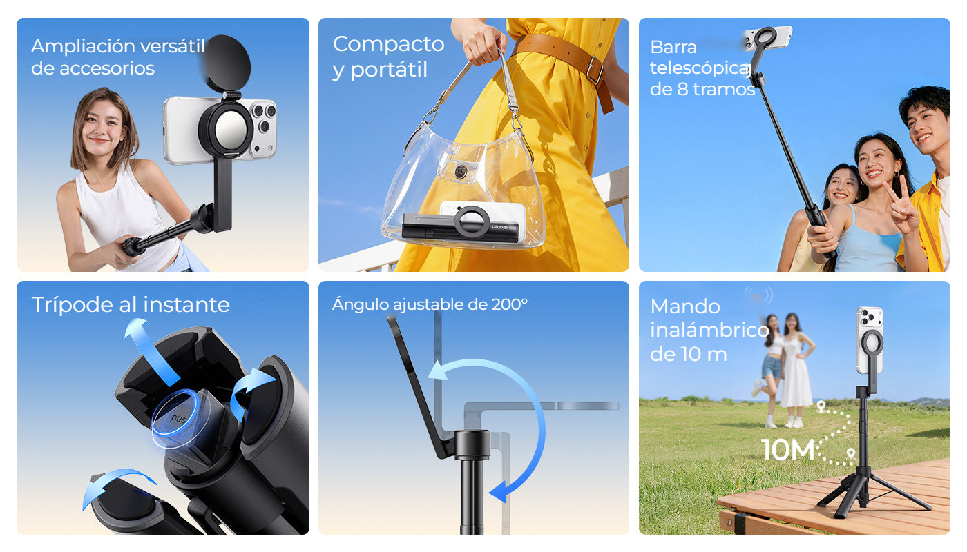 Ulanzi SK26 Portable Selfie Stick Tripod – Vše podstatné na jednom obrázku