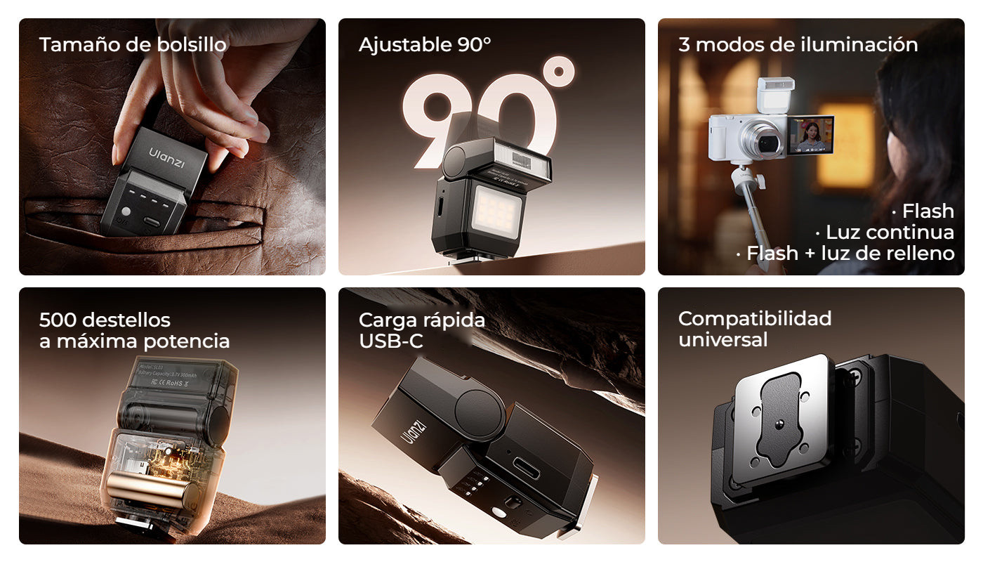 Ulanzi SL03 Spark Lite Camera Flash – Vše podstatné na jednom obrázku