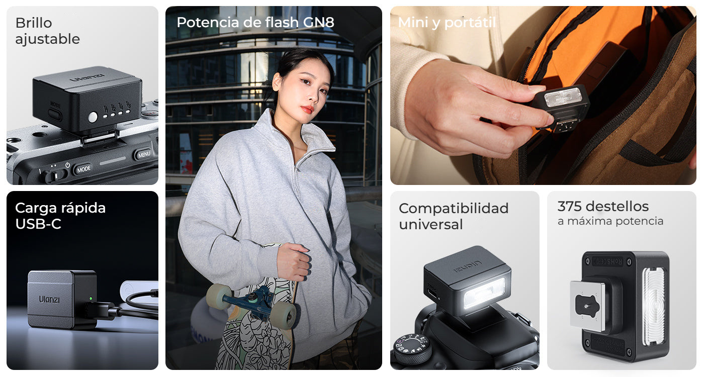 Ulanzi SL02 Spark Lite Camera Flash Light – Vše podstatné na jednom obrázku