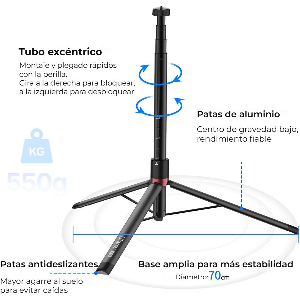 Ulanzi AT-01 Offset Vlog Tripod – Rychlé otevření a otočný zámek