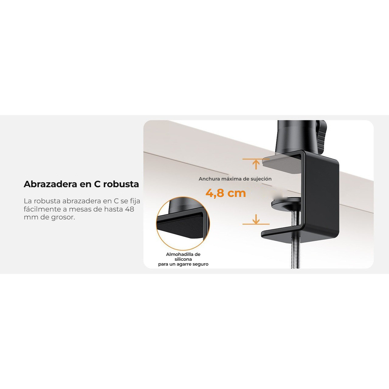 Ulanzi ZJ02 C-clip – Pevná C-svorka pro stoly do 48 mm