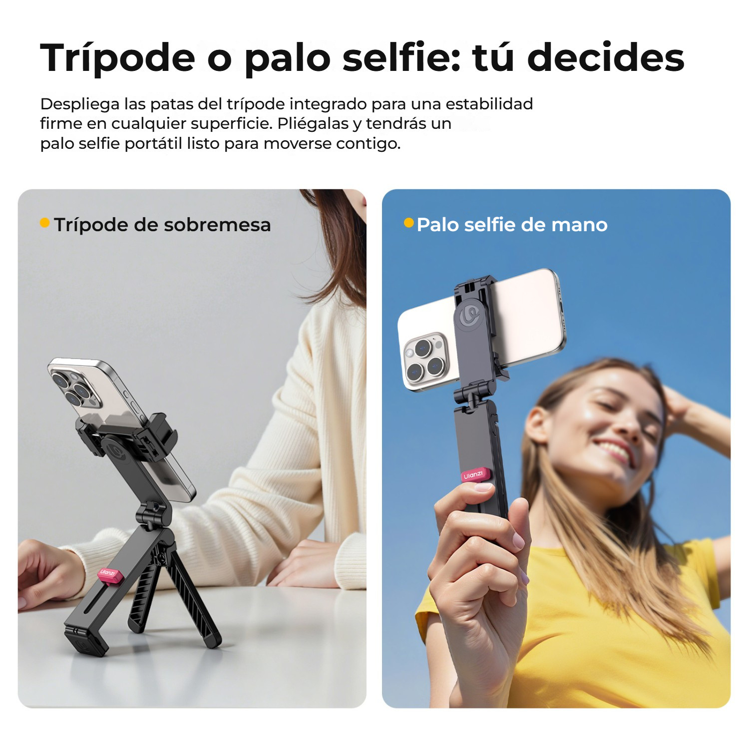 Ulanzi MA89 MagLock držák telefonu – Stolní stativ nebo selfie tyč