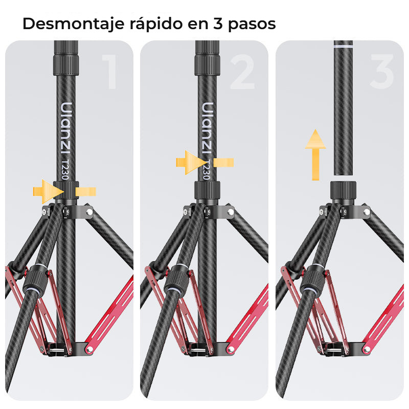 Ulanzi T230 Light Stand – Odepnutí středového sloupku ve 3 krocích