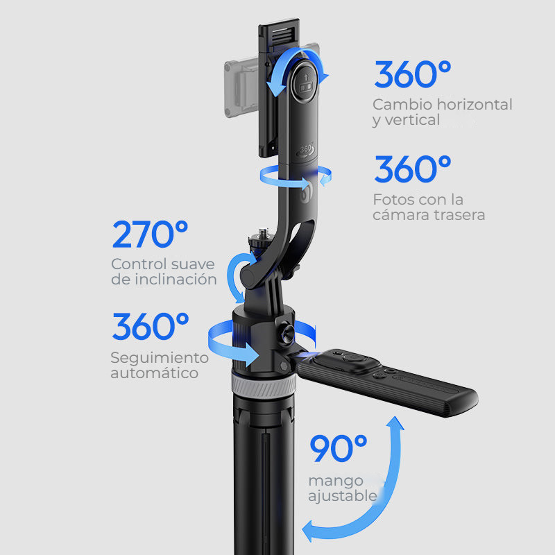 Ulanzi TT23M magnetická selfie tyč se stativem – Gimbal 360° s náklonem 270°