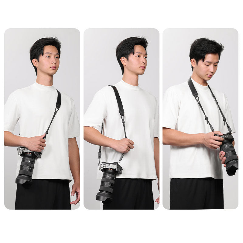 Ulanzi CSS2 U-Snap Camera Shoulder Strap Shadow Black – Tři způsoby nošení