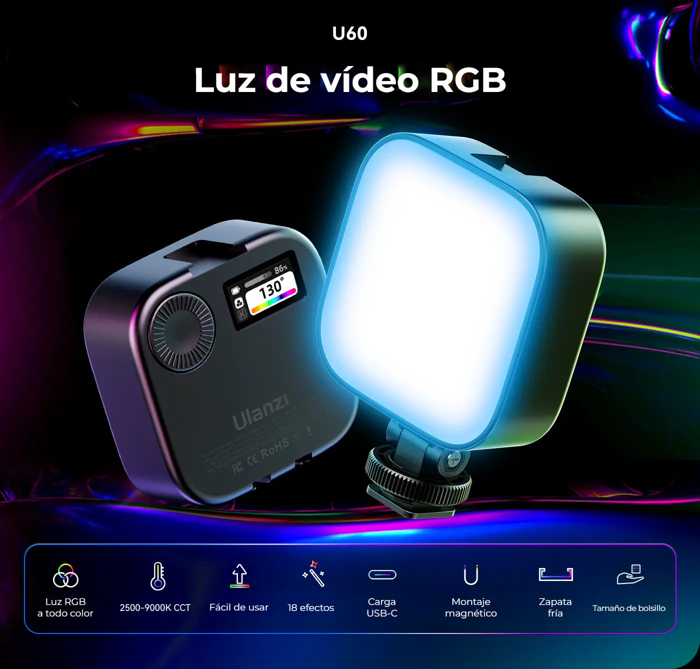 Ulanzi U60 RGB Pocket Light