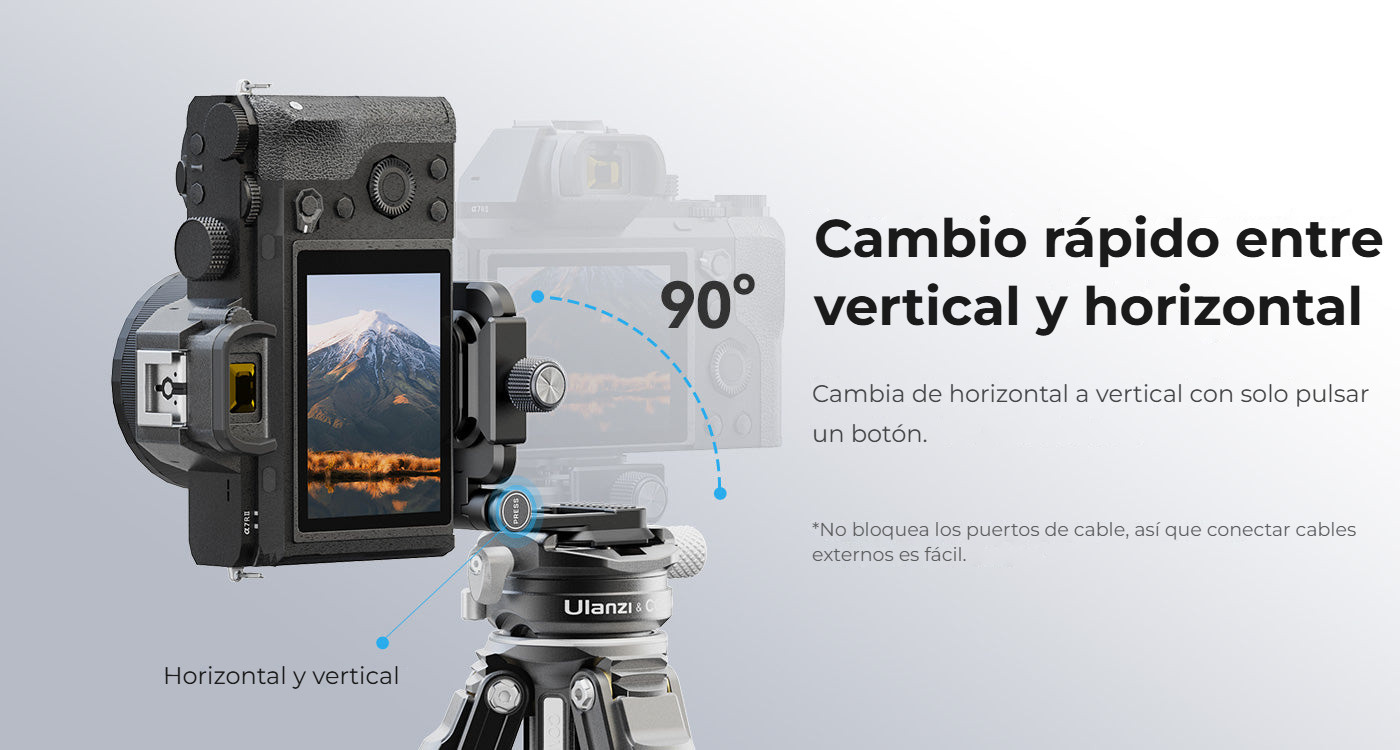 Ulanzi UKA08 Uka Camera Foldable L-Bracket – Rychlé přepínání mezi svislou a vodorovnou polohou