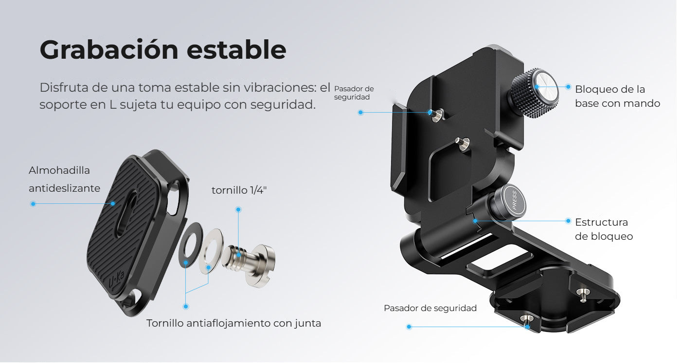 Ulanzi UKA08 Uka Camera Foldable L-Bracket – Stabilní uchycení bez chvění