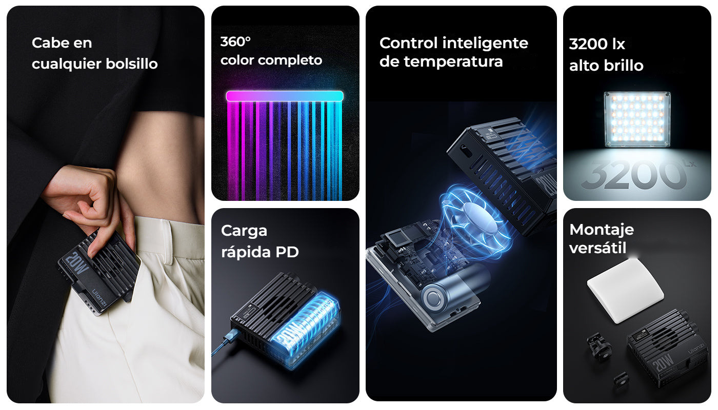 Ulanzi LE20 20W RGB kapesní světlo – Vše podstatné na jednom místě