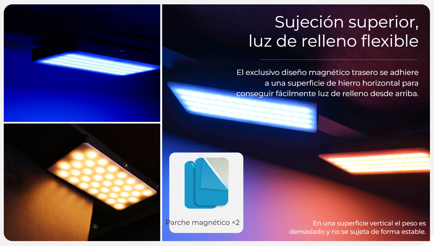 Ulanzi LT002 kapesní světlo RGB – Magnetické uchycení shora