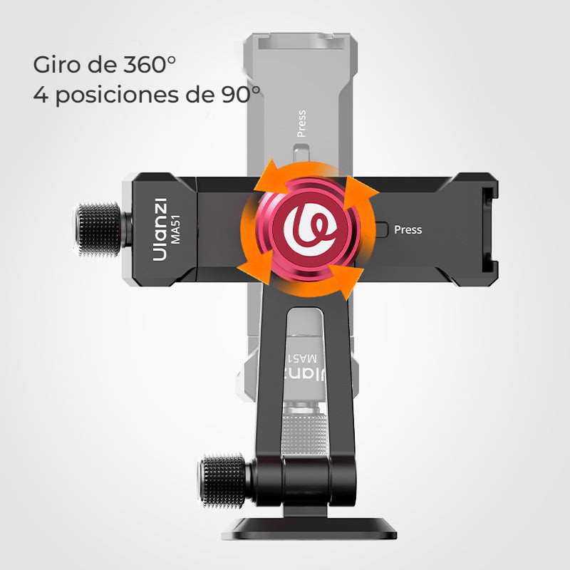 Ulanzi MA51 QuickClip – Rotace 360° ve čtyřech polohách