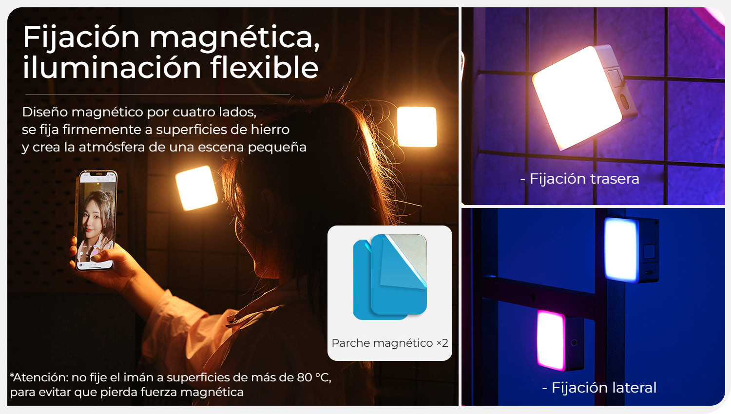 Ulanzi VL49 Pro RGB – Magnetické uchycení