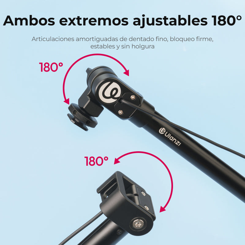 Ulanzi ZJ08 Mic Boom Pole Arm – Dva klouby s rozsahem 180°