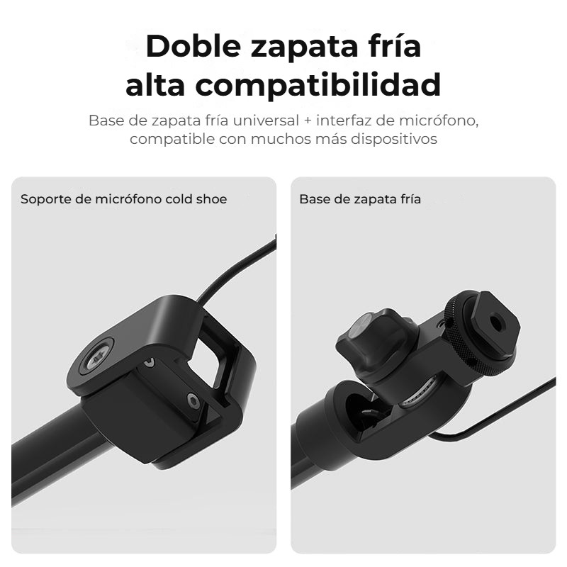 Ulanzi ZJ08 Mic Boom Pole Arm – Cold shoe na obou koncích