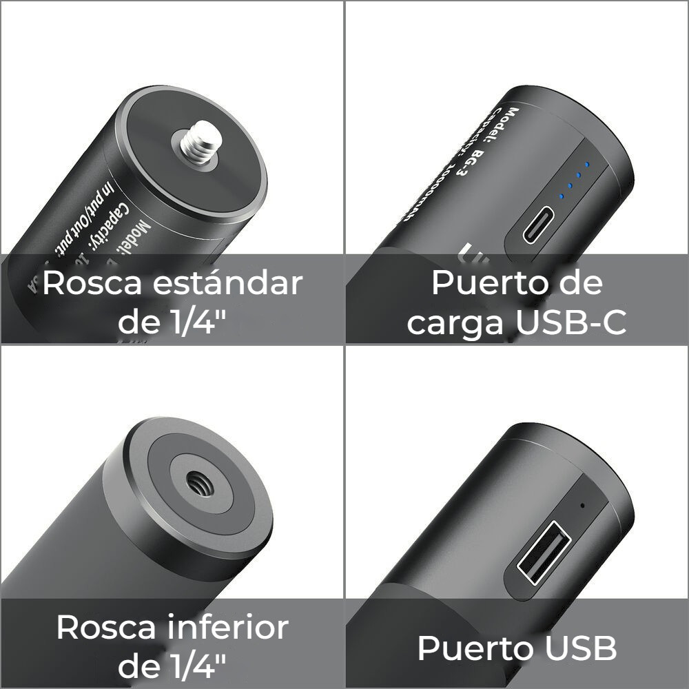 Ulanzi BG-3 power grip – Dva závity a dva porty