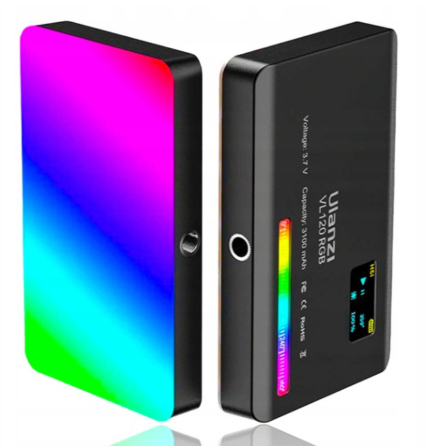 VIJIM VL120 RGB LED světlo – OLED displej a dvojice koleček