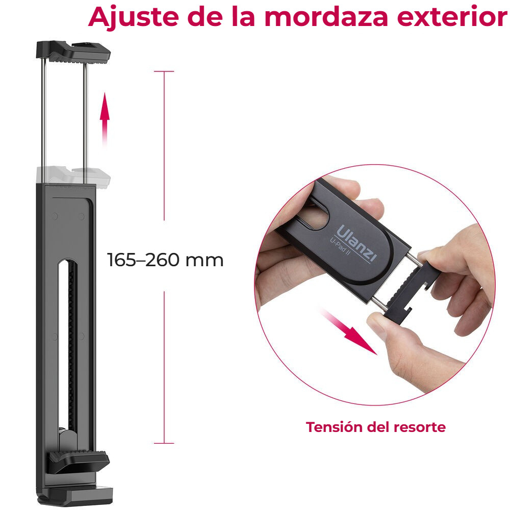Ulanzi U-Pad II držák na telefon a tablet – Vnější čelist 165–260 mm