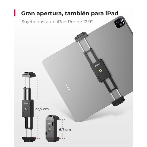Ulanzi ST-29 držák telefonu a tabletu na stativ – Od iPhonu po iPad Pro 12,9″