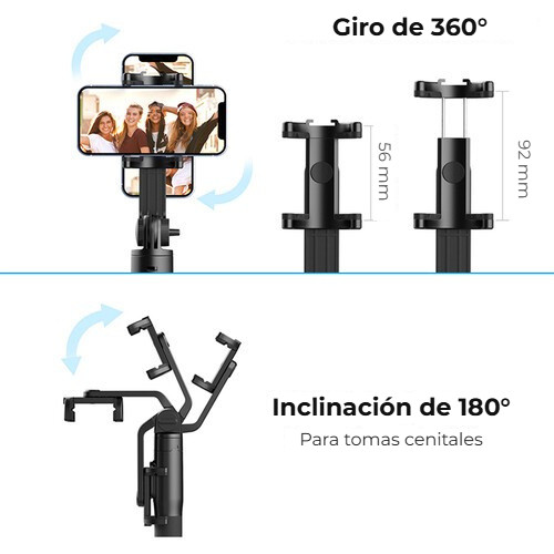 Ulanzi SK-03 selfie tyč a stativ s Bluetooth ovladačem – Otáčení o 360° a náklon o 180°