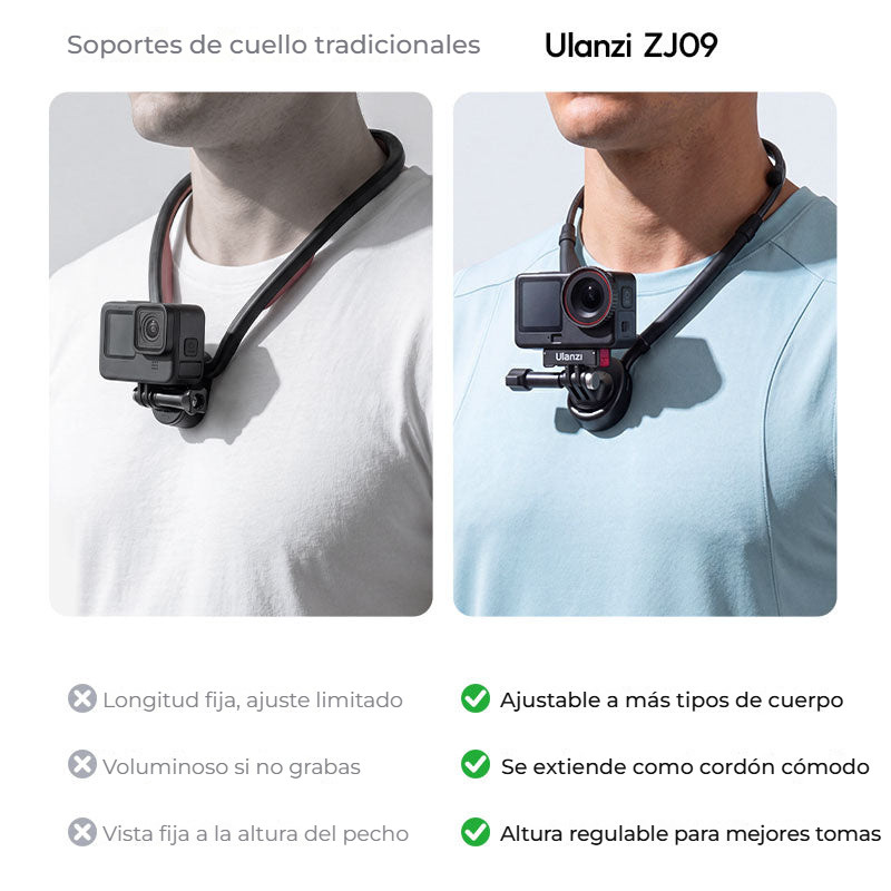 Ulanzi ZJ09 Flexible POV Neck Mount – Nastavitelný místo pevného